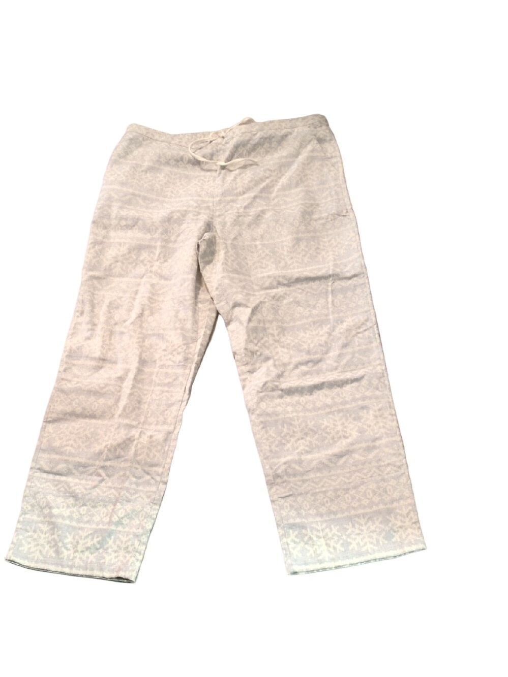 Talbots Snowflake Pajama Pants Size Medium